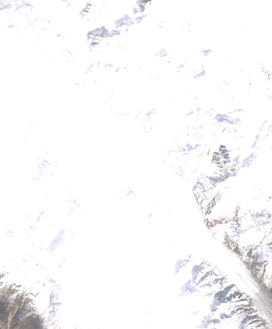 Aerial view of Biafo Glacier