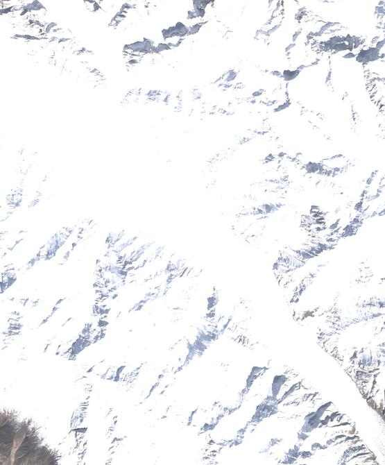 Aerial view of Biafo Glacier