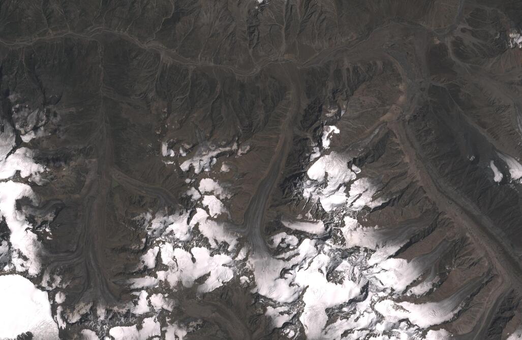 Aerial view of Chhota Shigri Glacier