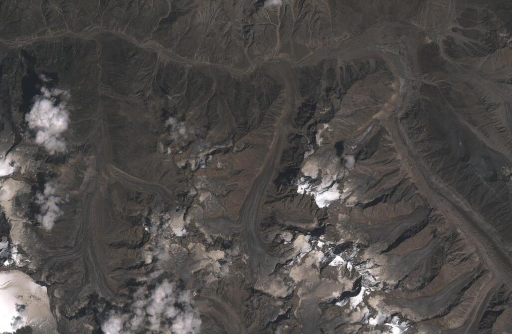 Aerial view of Chhota Shigri Glacier