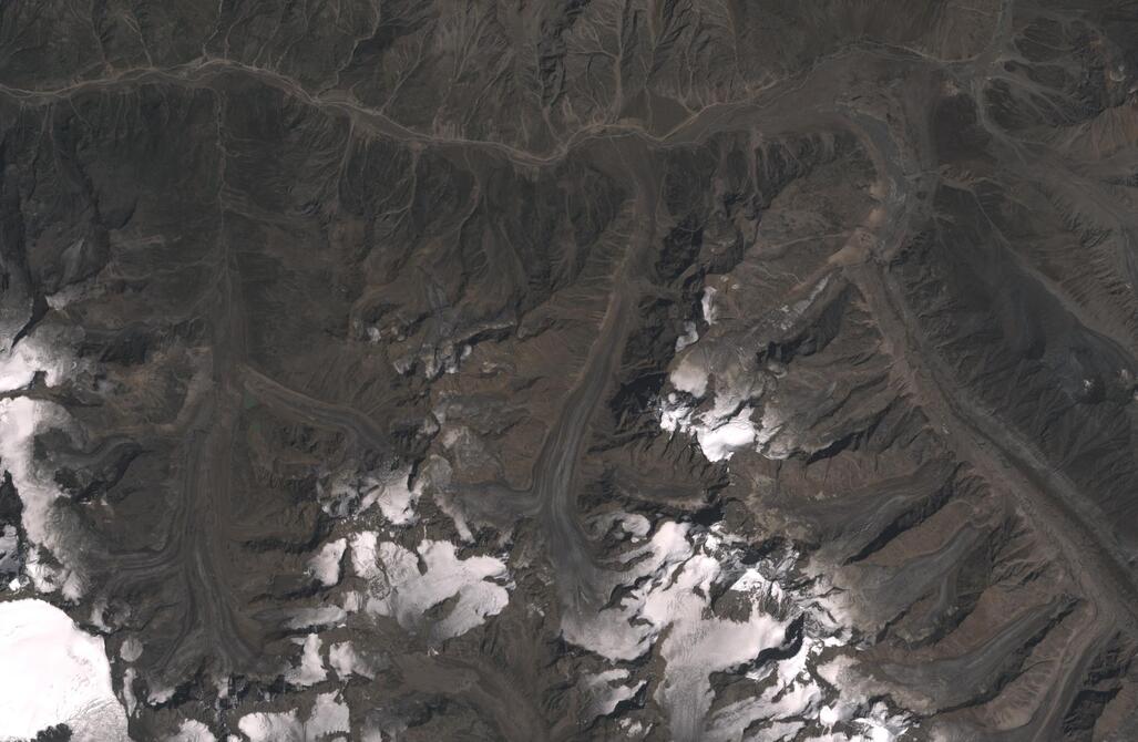 Aerial view of Chhota Shigri Glacier