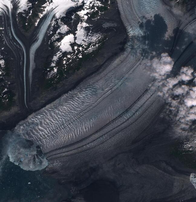 Aerial view of Columbia Glacier