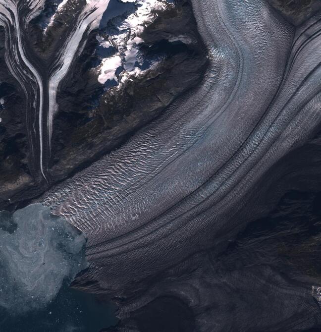 Aerial view of Columbia Glacier