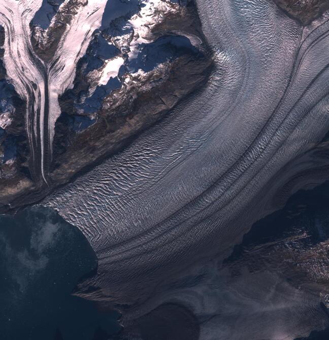 Aerial view of Columbia Glacier