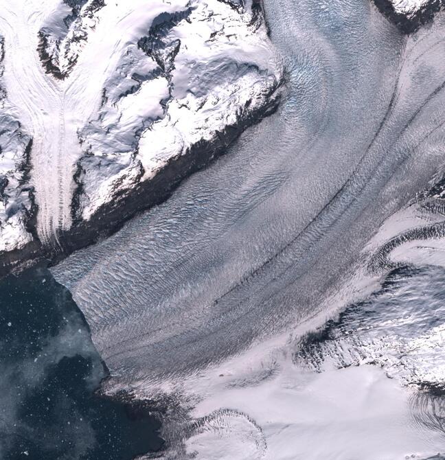 Aerial view of Columbia Glacier