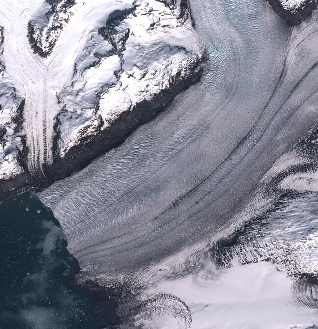 Aerial view of Columbia Glacier