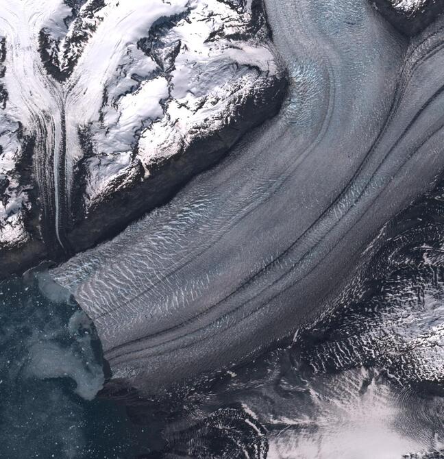 Aerial view of Columbia Glacier