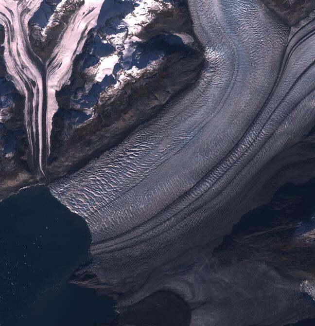 Aerial view of Columbia Glacier