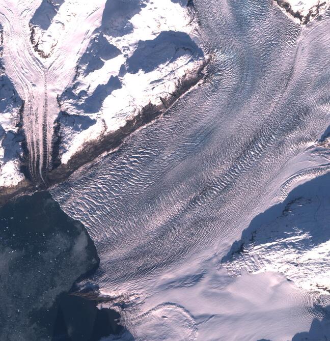 Aerial view of Columbia Glacier