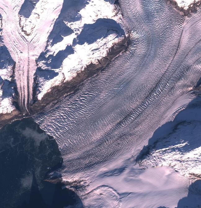 Aerial view of Columbia Glacier