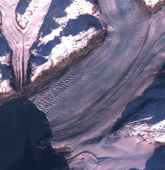 Aerial view of Columbia Glacier