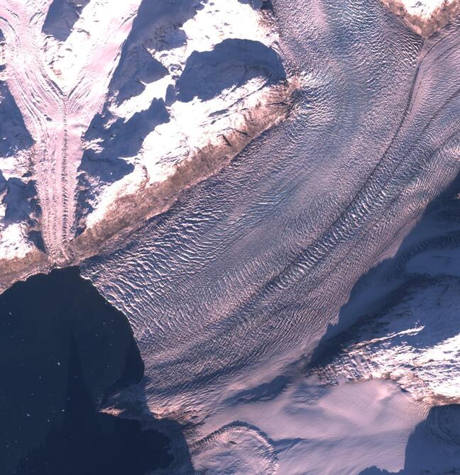 Aerial view of Columbia Glacier