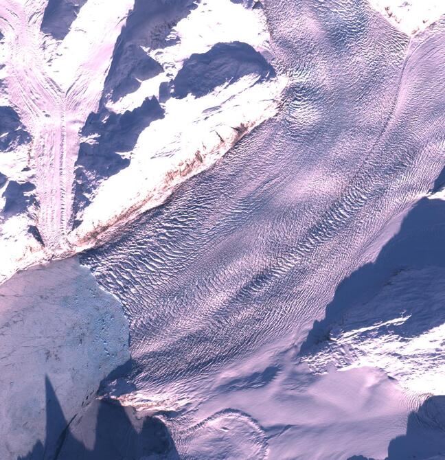 Aerial view of Columbia Glacier