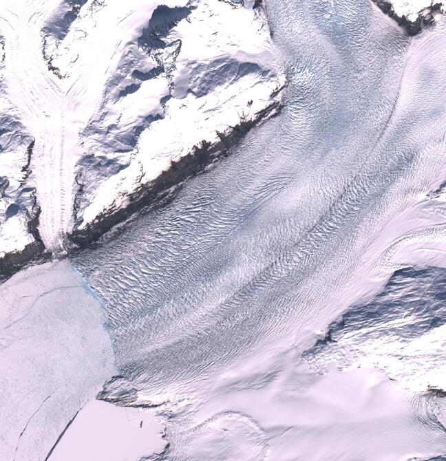 Aerial view of Columbia Glacier