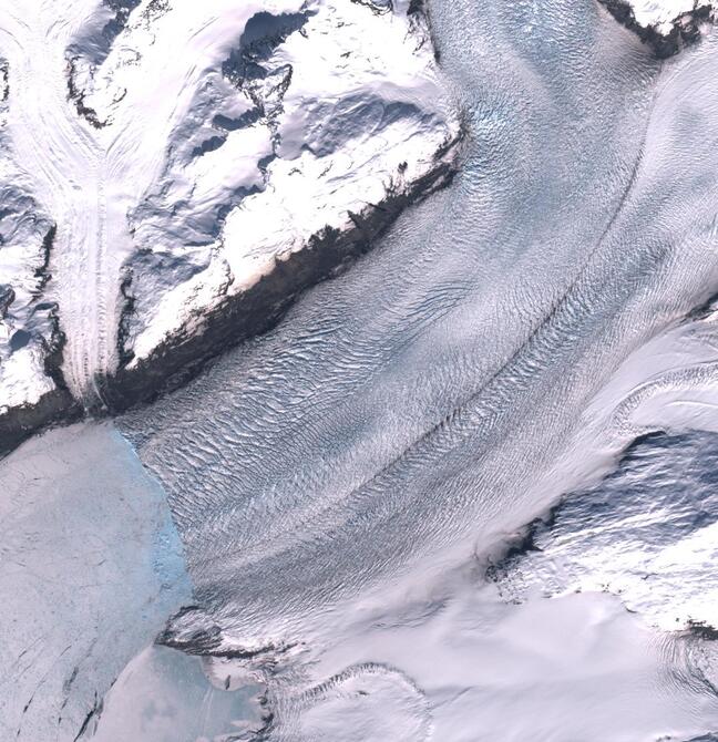 Aerial view of Columbia Glacier