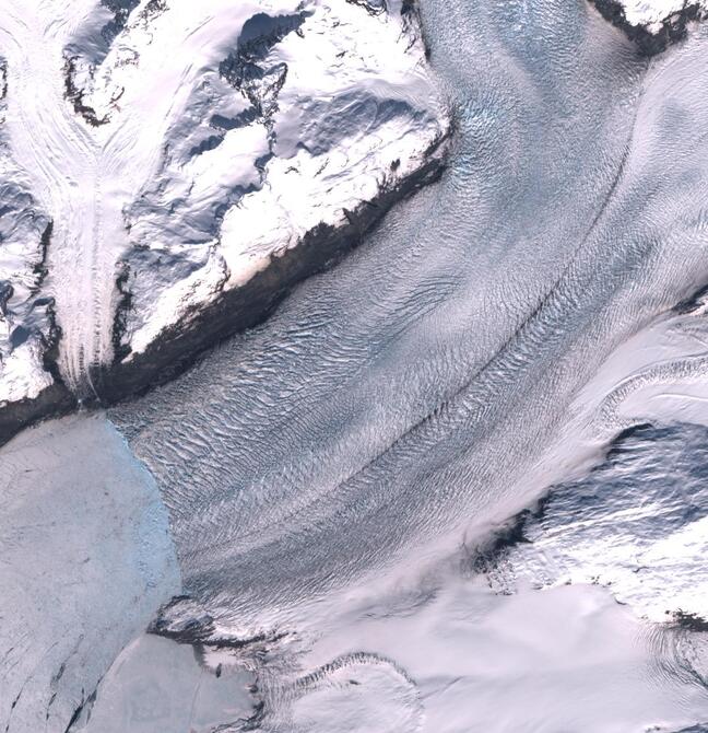 Aerial view of Columbia Glacier