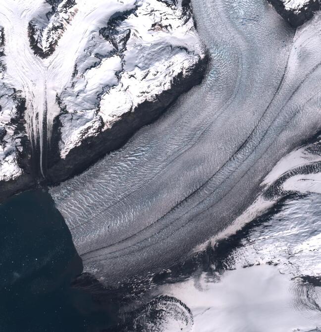 Aerial view of Columbia Glacier