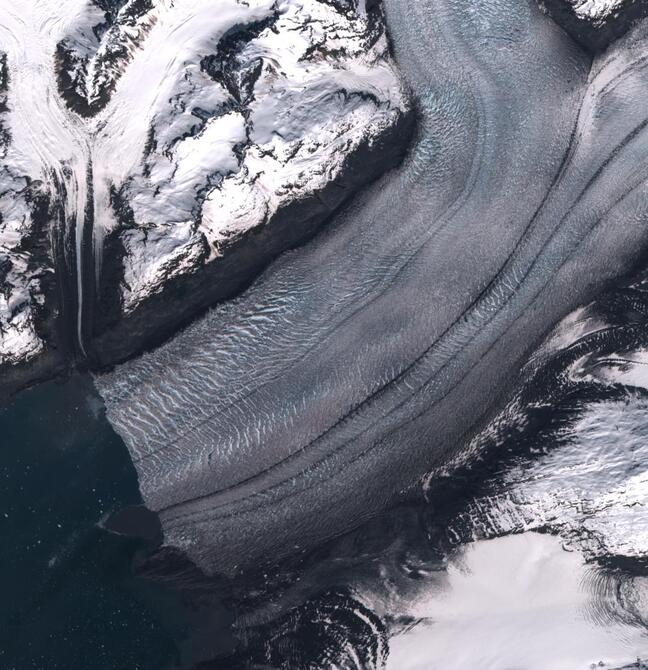 Aerial view of Columbia Glacier