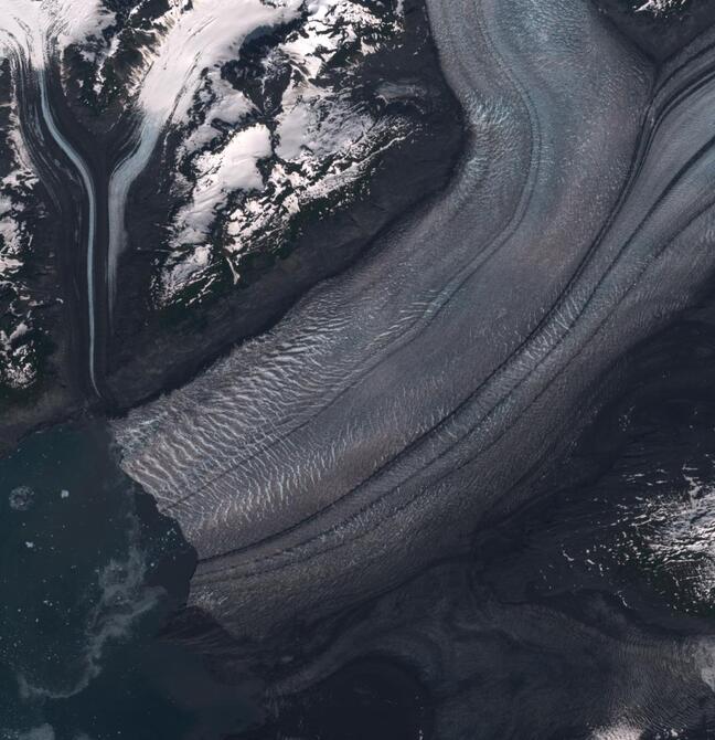 Aerial view of Columbia Glacier