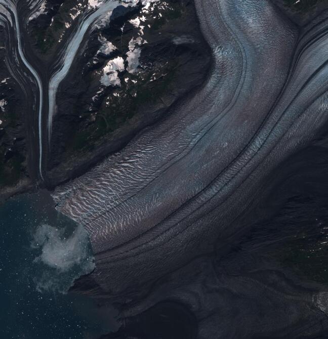 Aerial view of Columbia Glacier