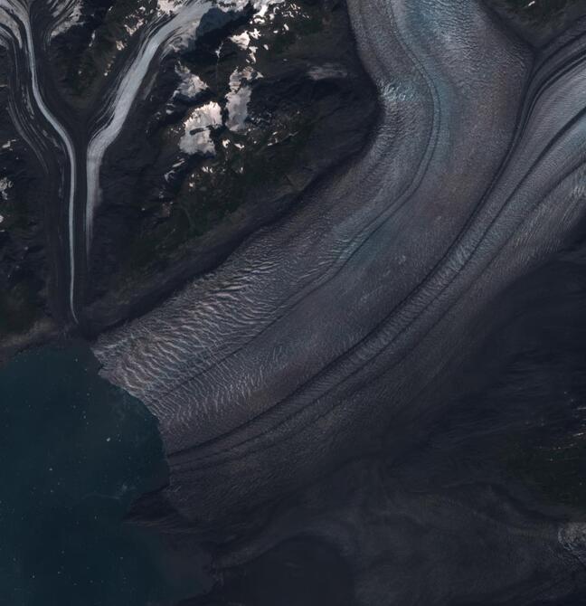 Aerial view of Columbia Glacier