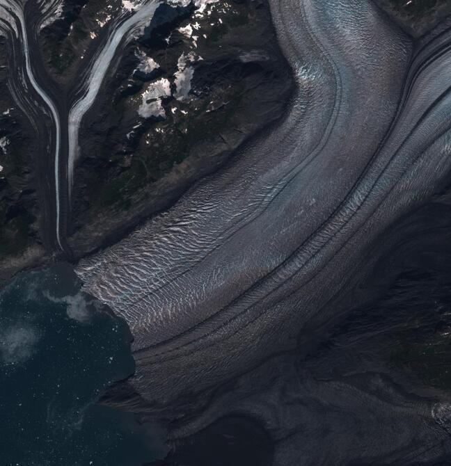 Aerial view of Columbia Glacier