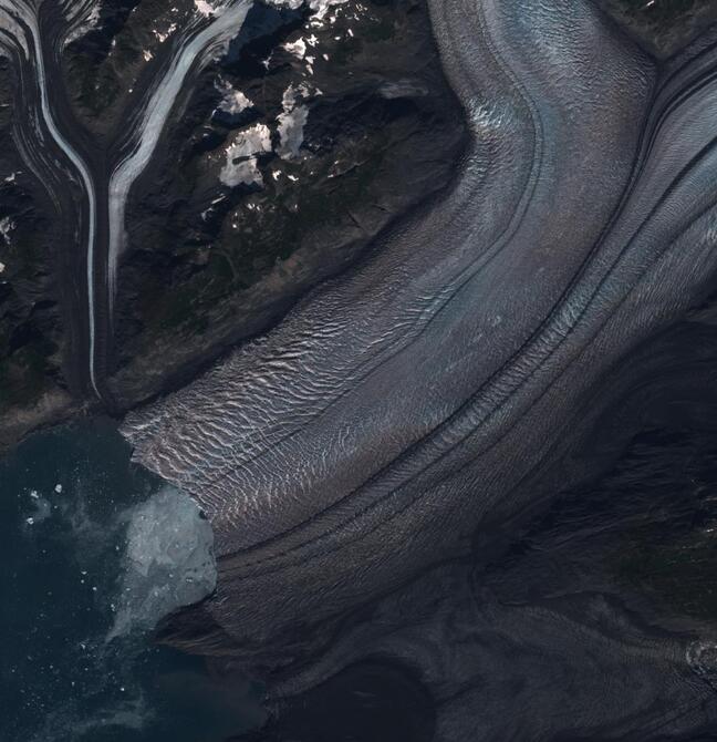 Aerial view of Columbia Glacier