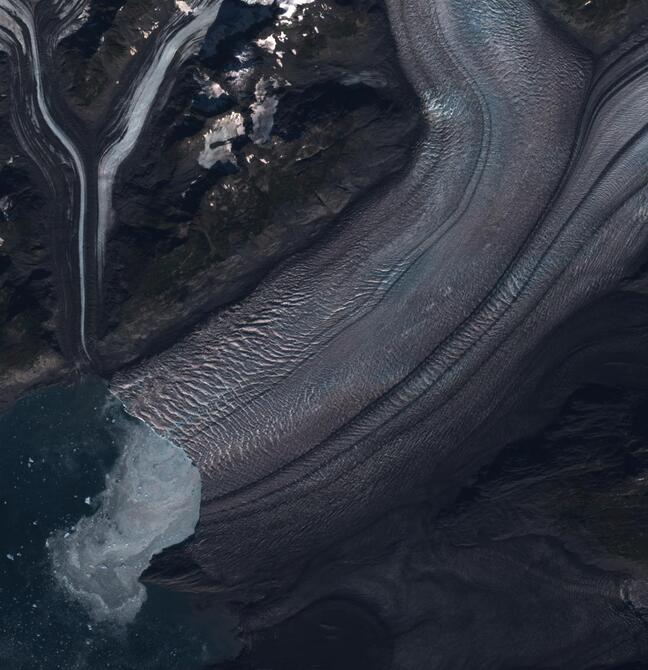 Aerial view of Columbia Glacier