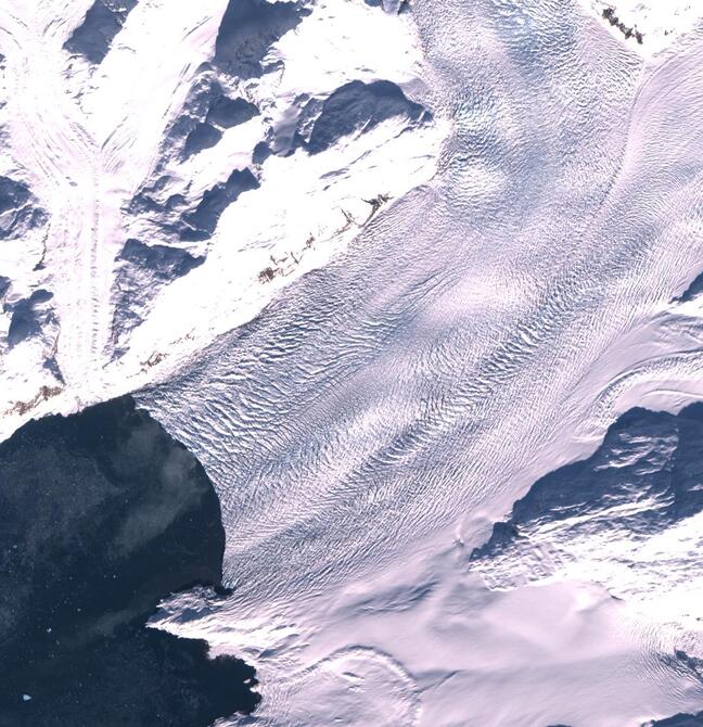 Aerial view of Columbia Glacier