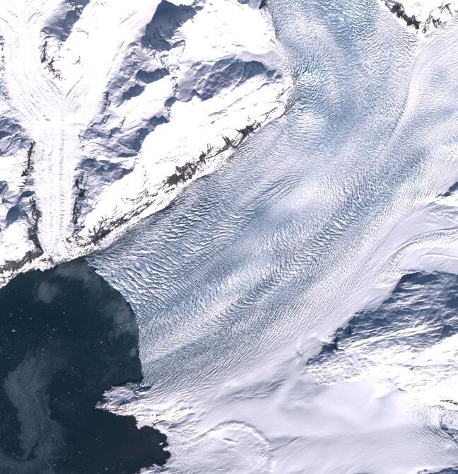 Aerial view of Columbia Glacier