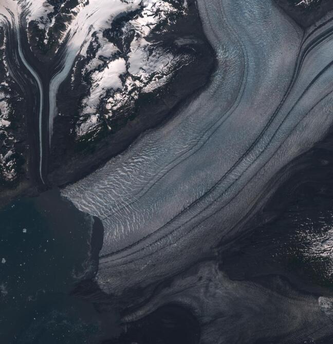 Aerial view of Columbia Glacier