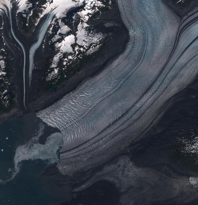 Aerial view of Columbia Glacier