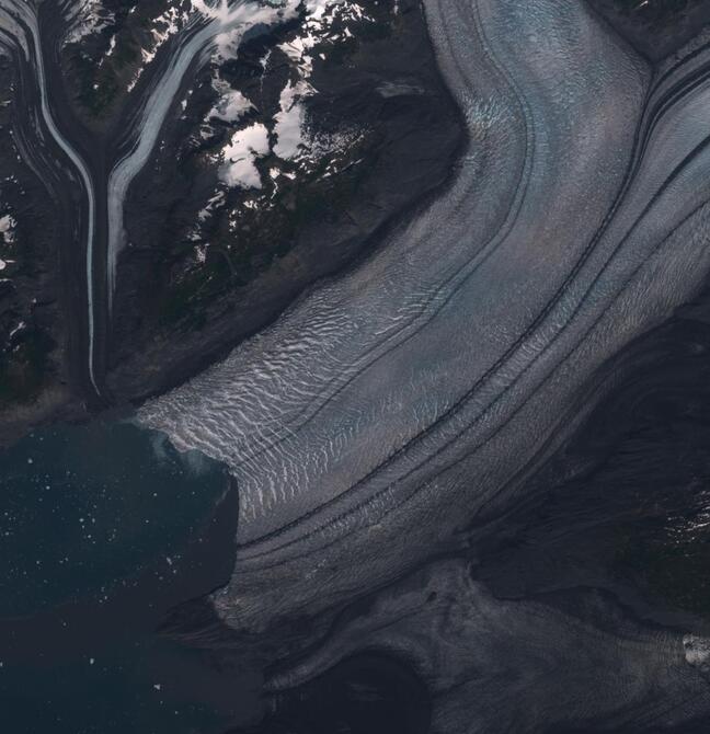 Aerial view of Columbia Glacier