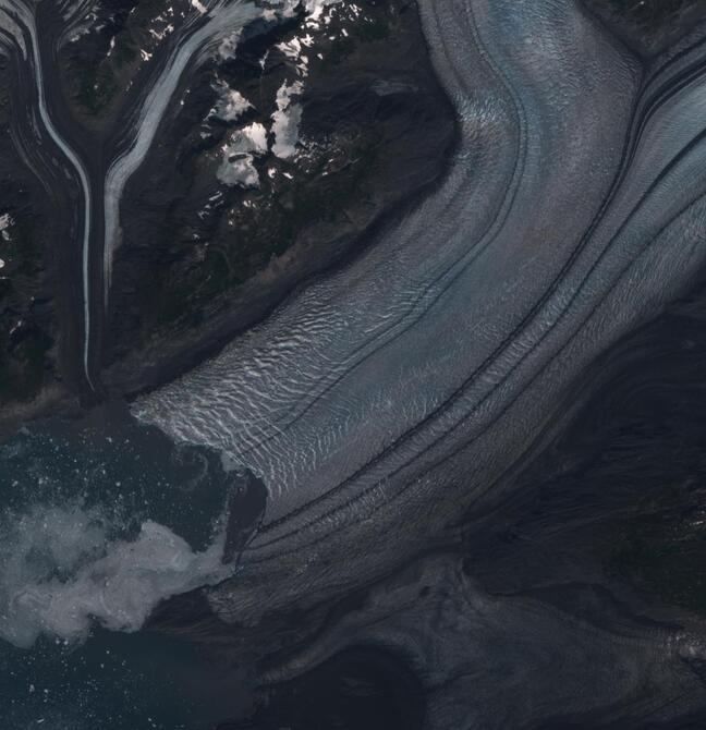 Aerial view of Columbia Glacier