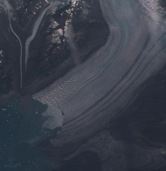 Aerial view of Columbia Glacier