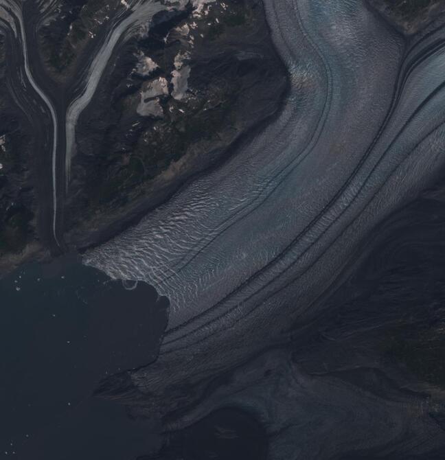 Aerial view of Columbia Glacier