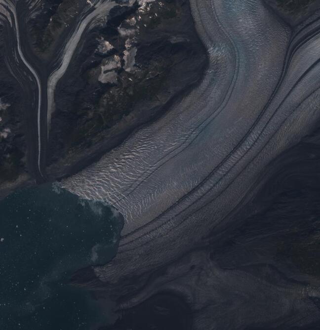 Aerial view of Columbia Glacier