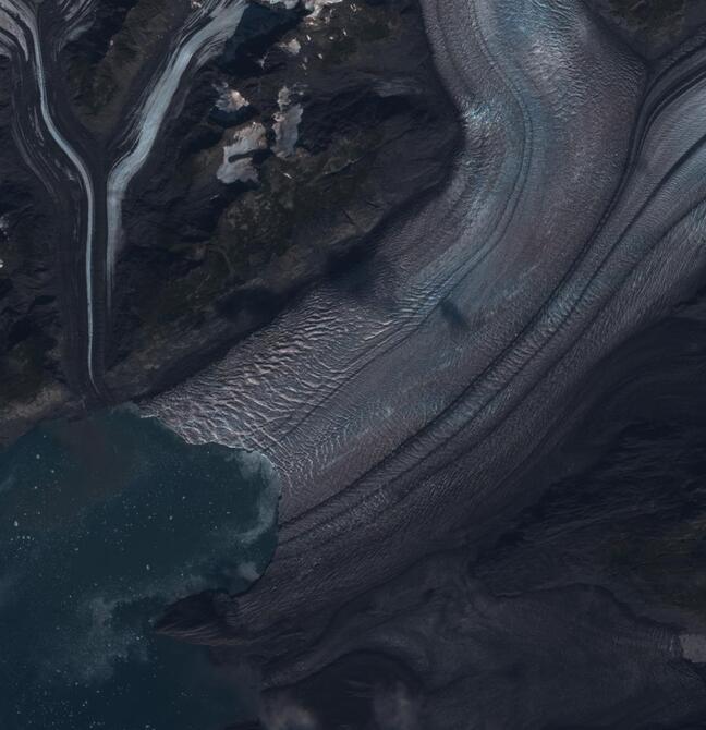 Aerial view of Columbia Glacier