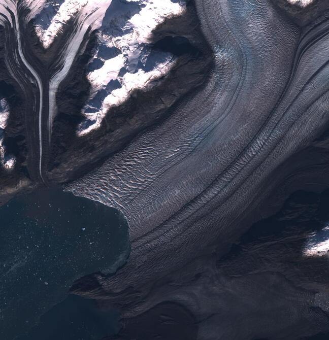 Aerial view of Columbia Glacier