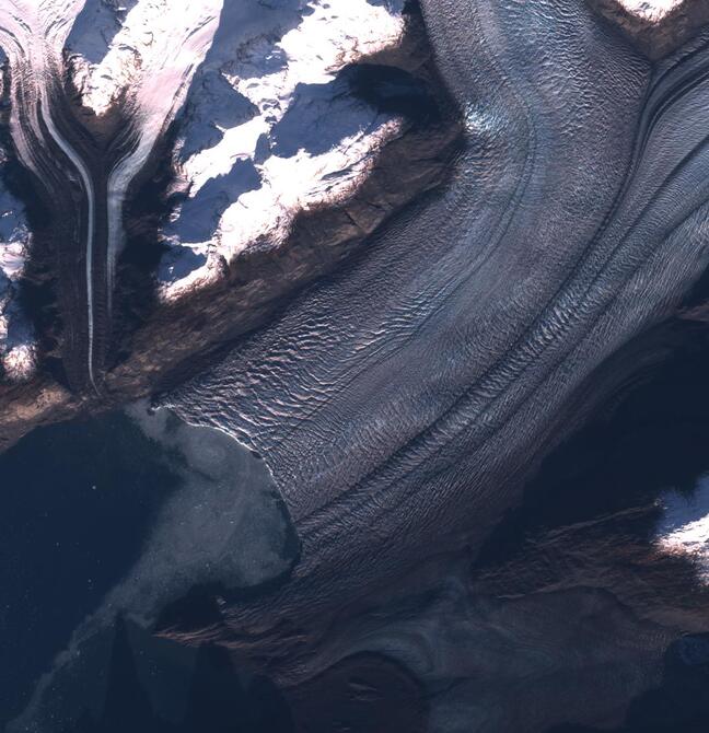 Aerial view of Columbia Glacier