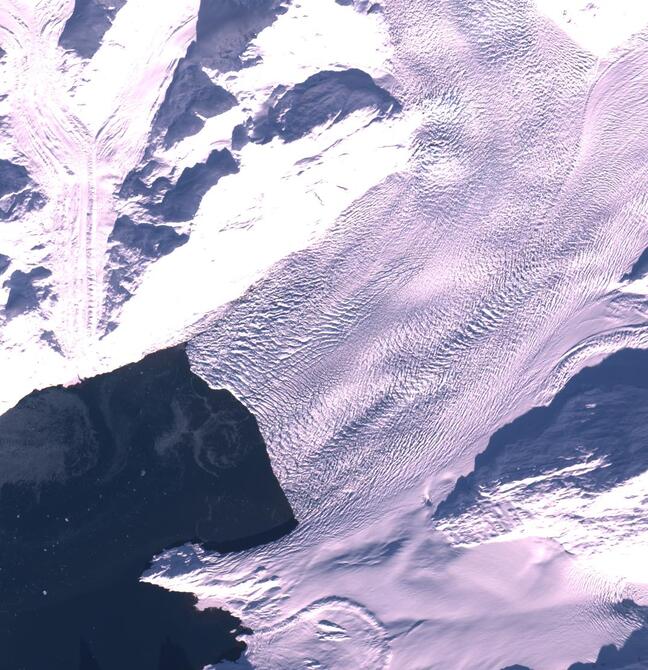 Aerial view of Columbia Glacier