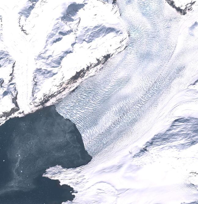 Aerial view of Columbia Glacier