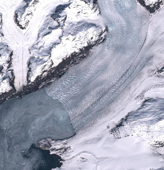 Aerial view of Columbia Glacier