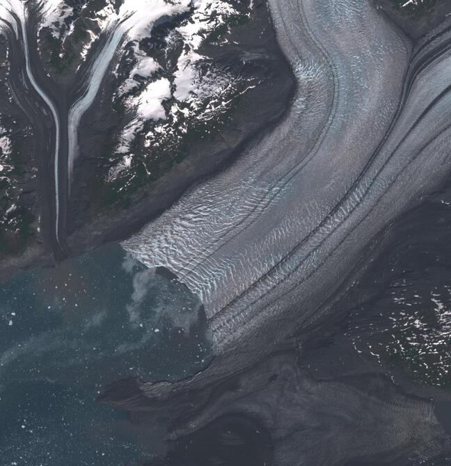 Aerial view of Columbia Glacier