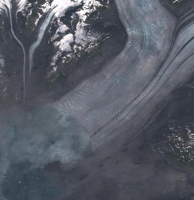 Aerial view of Columbia Glacier