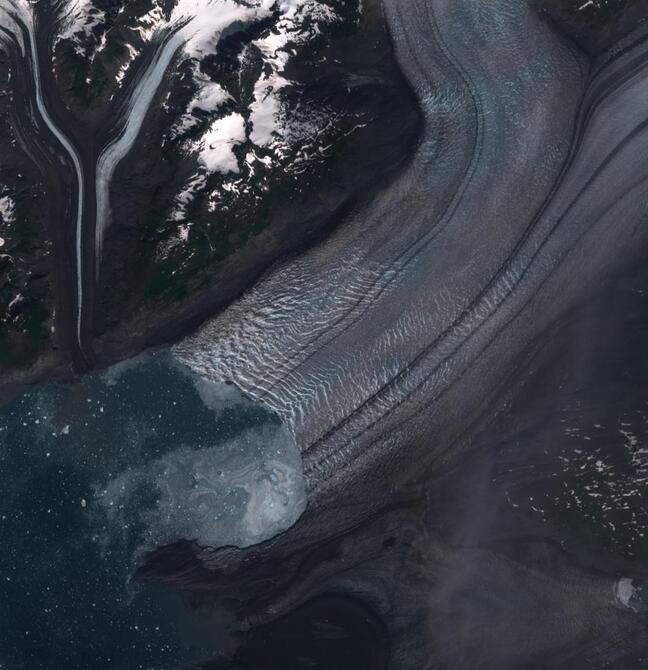 Aerial view of Columbia Glacier