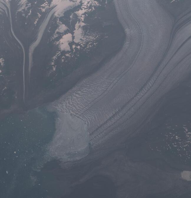 Aerial view of Columbia Glacier