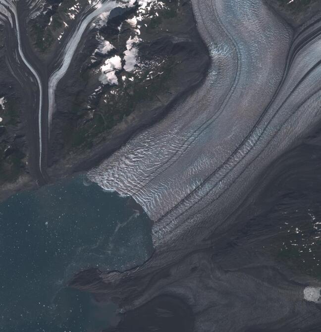 Aerial view of Columbia Glacier