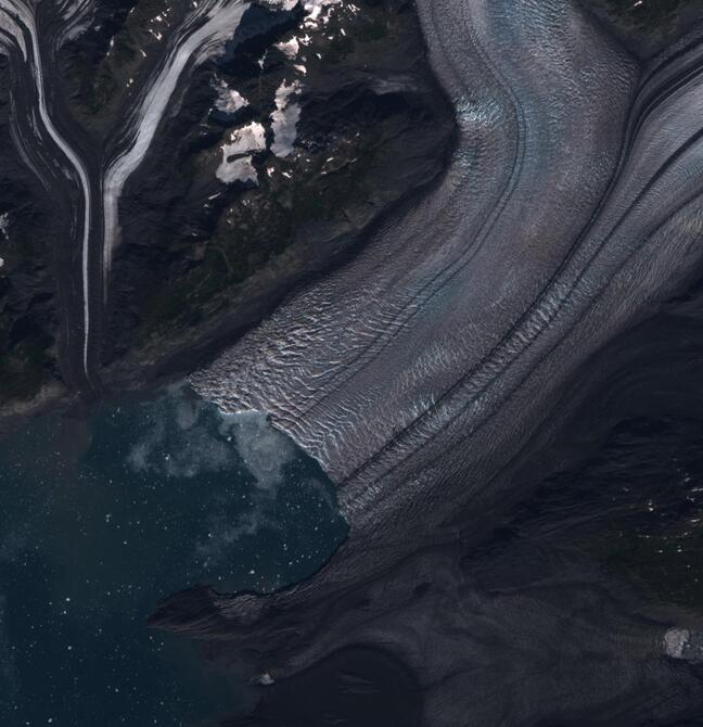 Aerial view of Columbia Glacier