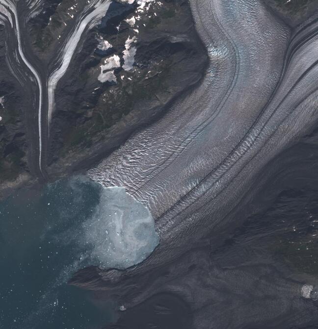 Aerial view of Columbia Glacier